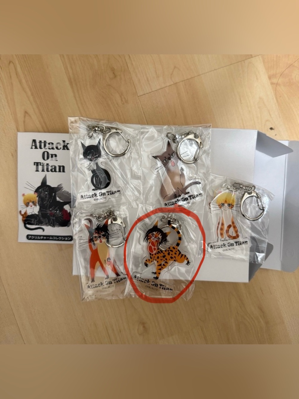 Attack on Titan RE:SHAZAM collab Sasha keychain AOT cat kitty acrylic official